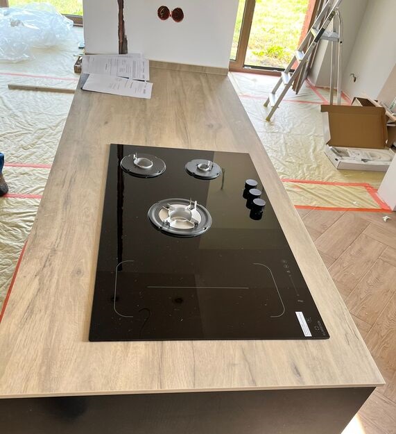 Küchenarbeitsplatten aus Laminam Legno Venezia Sabbia