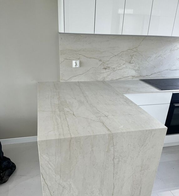Küchenarbeitsplatten aus Keramik Franko Taupe Naturale