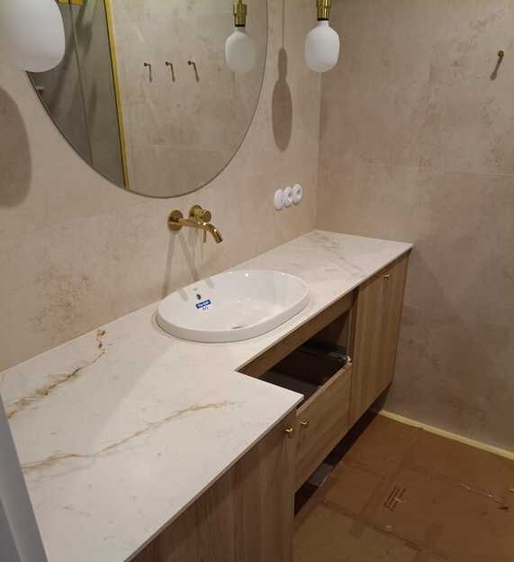 Waschtischplatten aus Keramik Franko White Gold