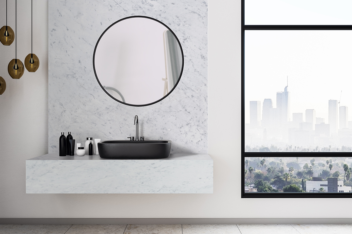 Großkeramikplatten 320 x 160 cm Franko Bianco Carrara für Arbeitsplatte und Verkleidung