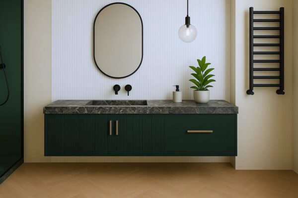 Waschtisch nach Maß mit integriertem Waschbecken aus Keramik, Feinsteinzeug, Naturstein – Franko Waterstone Inara Maxi