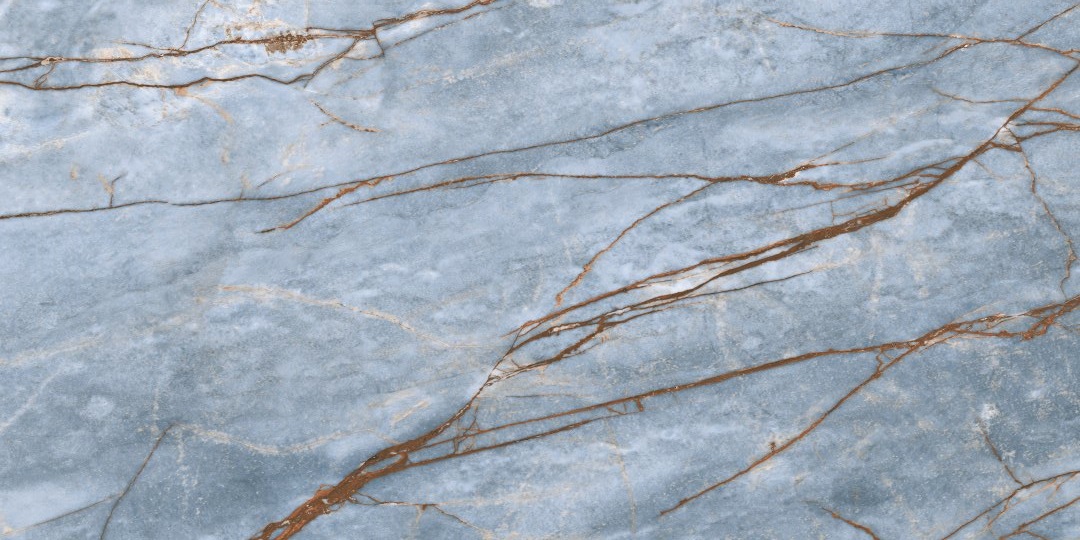 Badezimmerarbeitsplatte aus blauer Keramik Florim Marble Azure - matt
