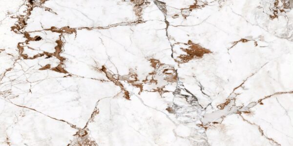 Florim Marble Capraia küchenarbeitsplatte aus Keramik nach Maß, Golden, Weiß – Matt
