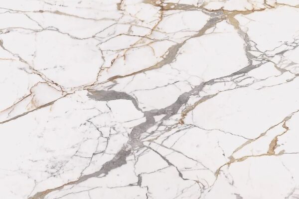 Florim Marble Eternal Gold küchenarbeitsplatte aus Keramik nach Maß, Golden, Weiß – Poliert