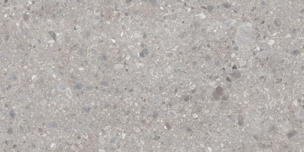 Neolith Terrazo Ceppo küchenarbeitsplatte aus Keramik nach Maß, Grau – Silk