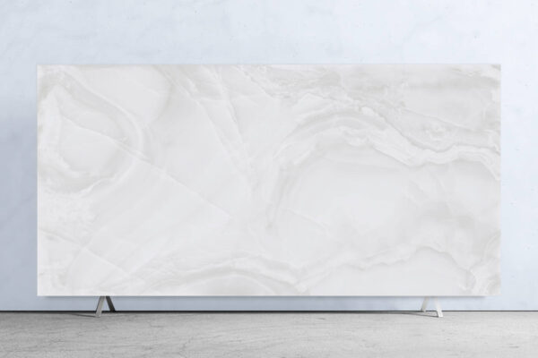 Küchenarbeitsplatte aus Keramik nach Maß, Perlfarben – Franko Onice Bianco – soft touch