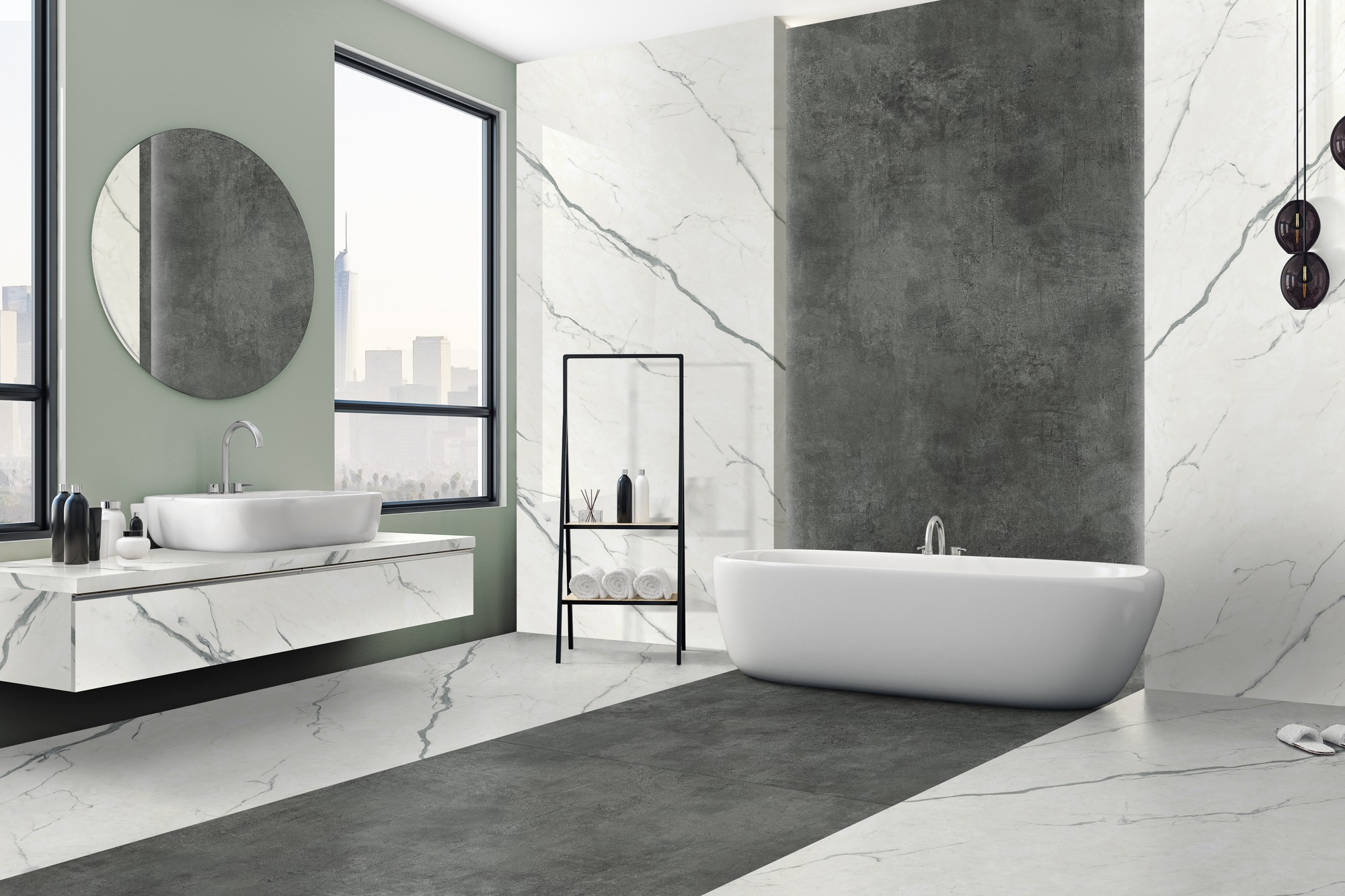 Großkeramikplatten 320 x 160 cm Franko Statuario Pura für Arbeitsplatte und Verkleidung