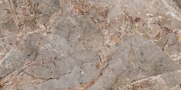 Küchenarbeitsplatte aus Großkeramikplatte, Braun, Grau – Franko Breccia Silver – matt