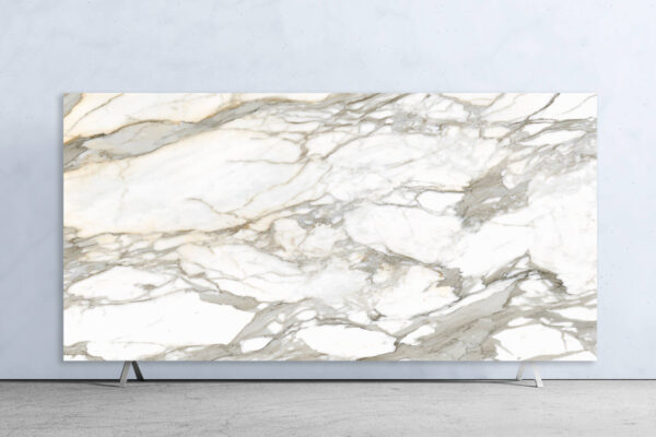 Großkeramikplatten 320 x 160 cm Franko Calacatta Classico für Arbeitsplatte und Verkleidung
