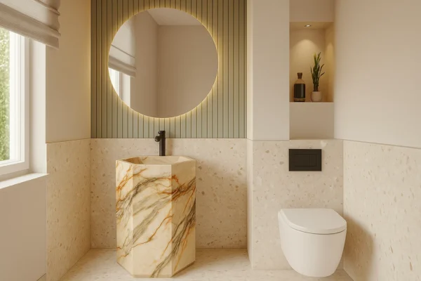 Freistehendes Waschbecken aus Keramik Franko Velisso – nach Maß gefertigt