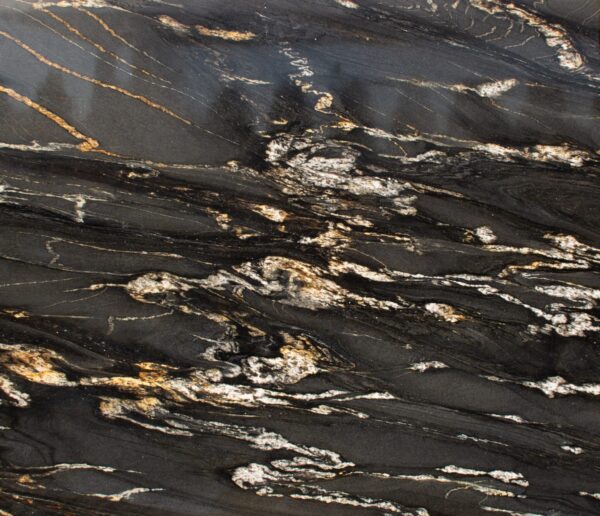 Küchenarbeitsplatte aus Granit nach Maß, Golden, Schwarz – Titanium Gold - Poliert