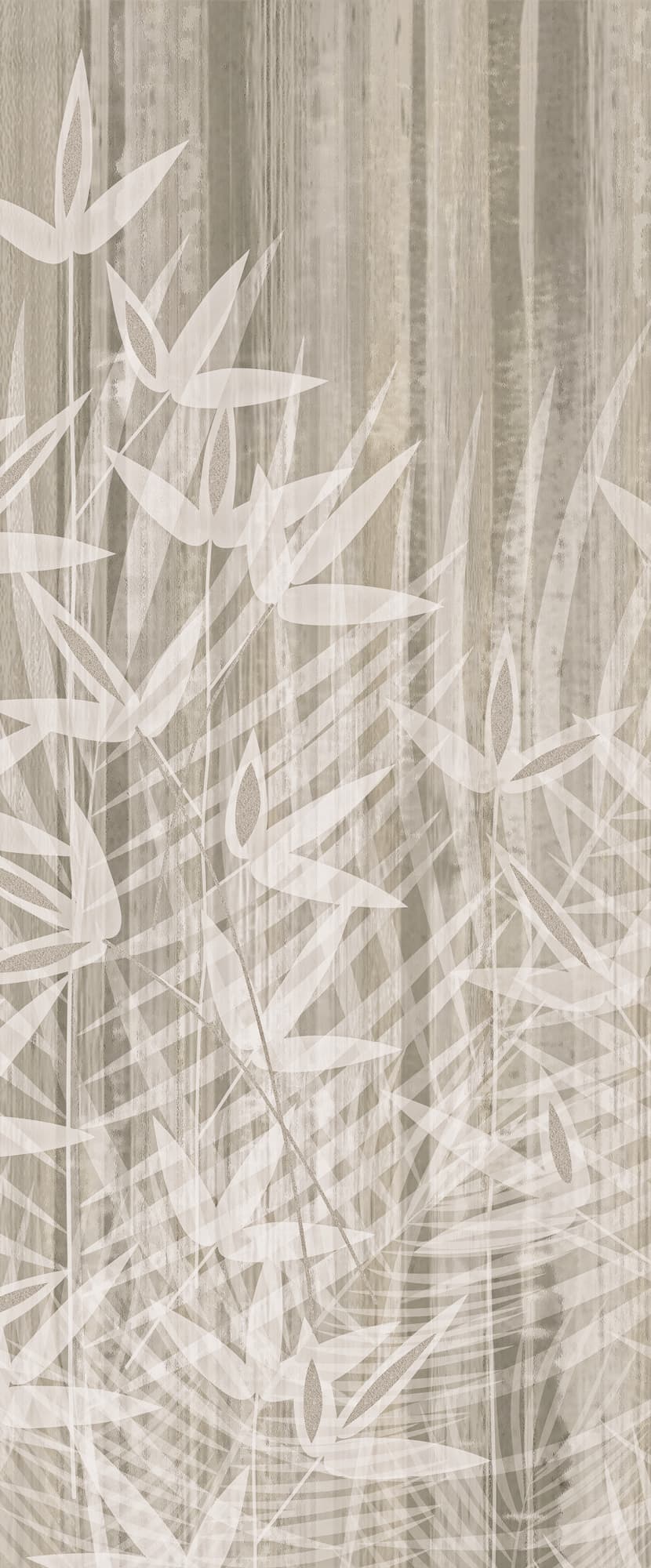 Großformatfliese Ava Imagine Shadow Leaves 120x280cm 6mm