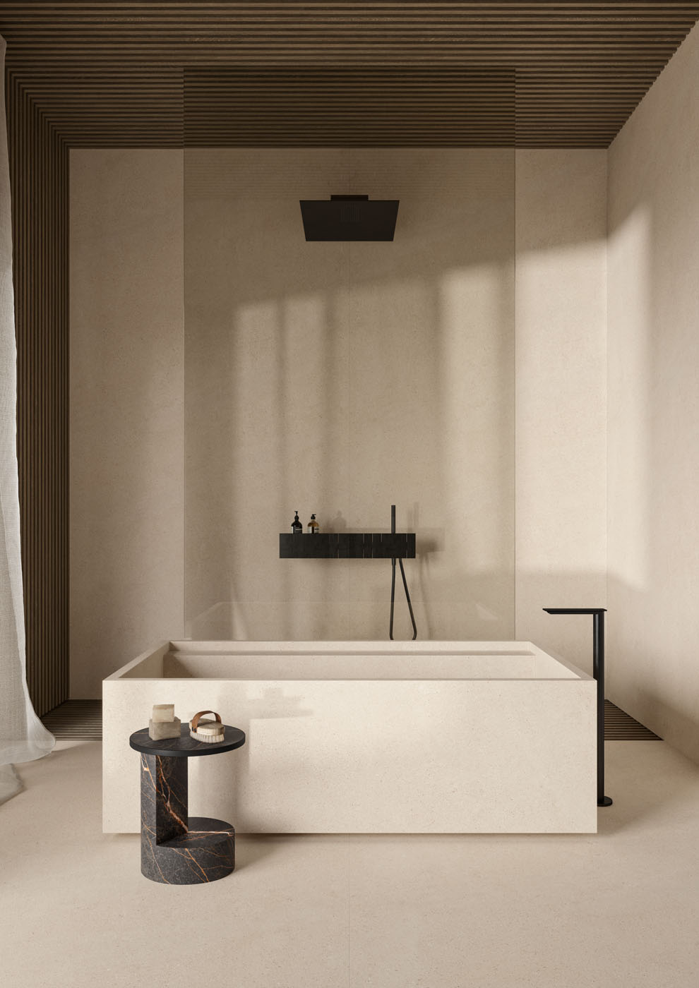 Großkeramikplatten 184 x 330 cm Franko Limestone Dorato für Arbeitsplatte und Verkleidung