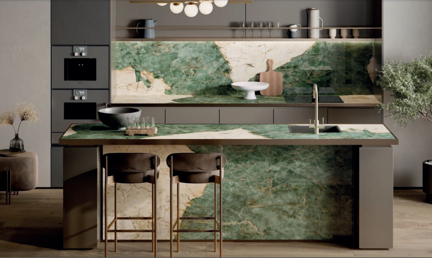 Großkeramikplatten 324 x 163 cm Franko Magellano Lusso für Arbeitsplatte und Verkleidung