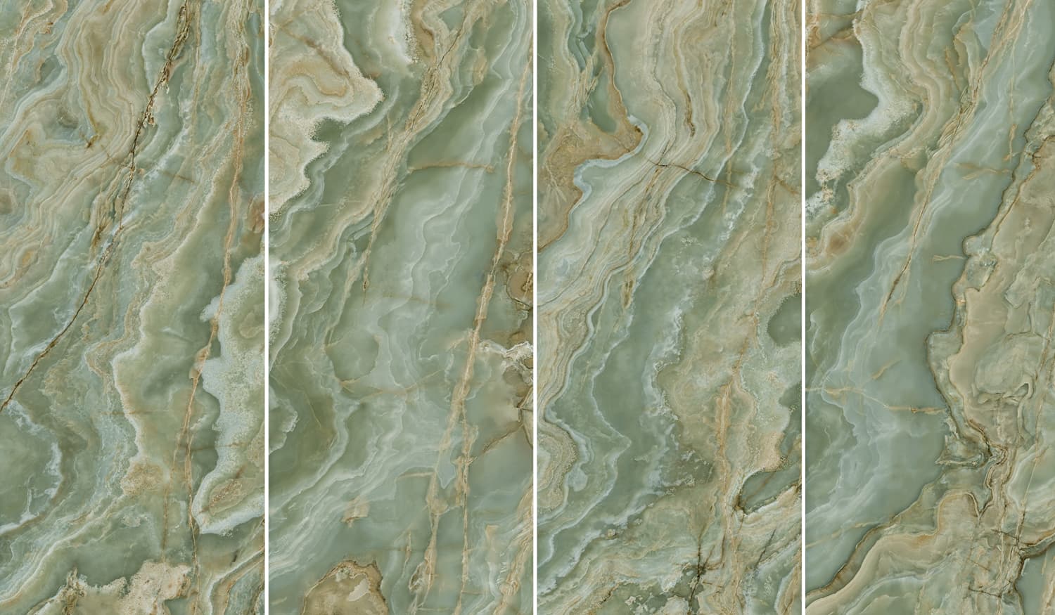 Großformatfliese Ava Onice Giada 120x280cm 6mm