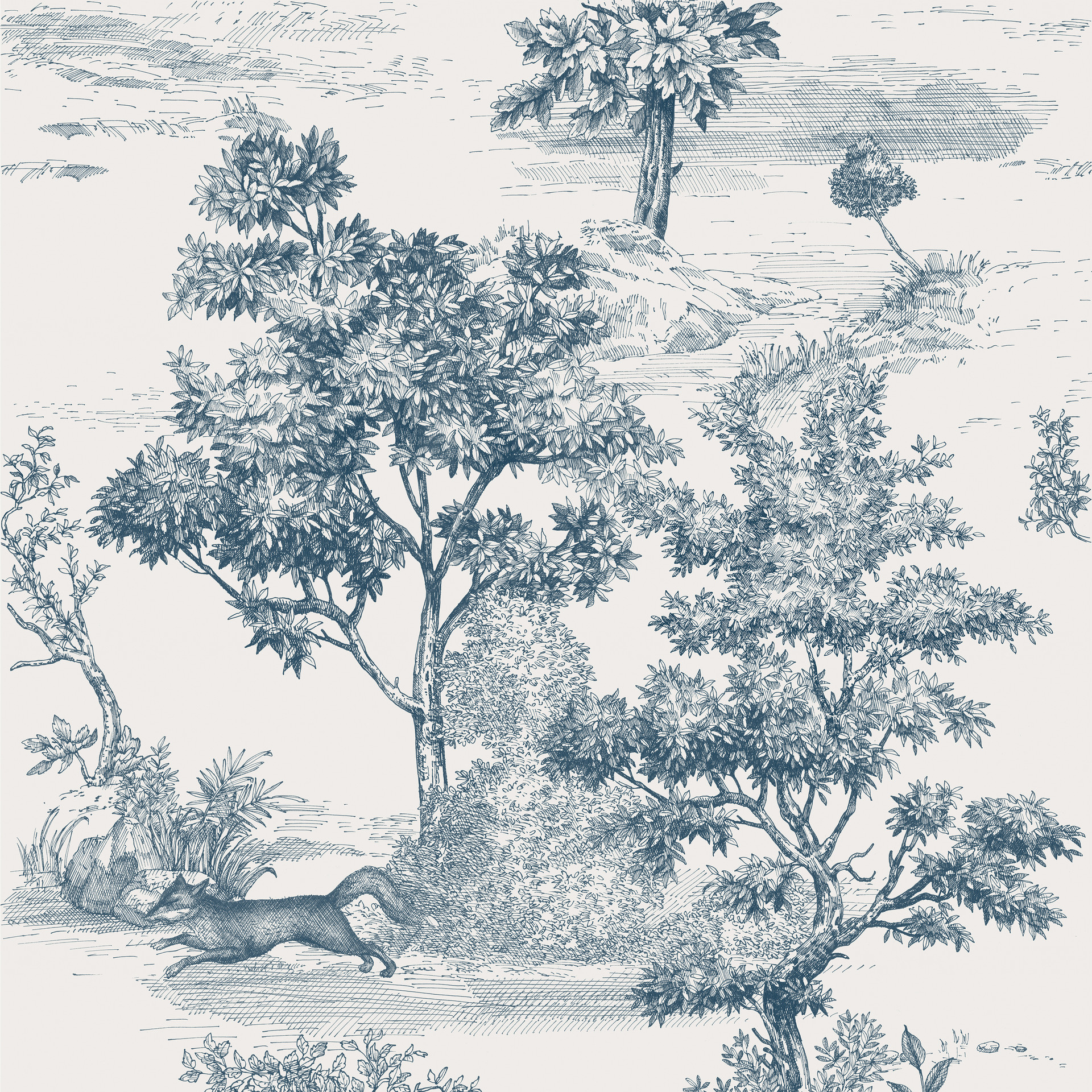 Großformatfliese Mirage Papier Maison Blau 120x278cm 6 mm