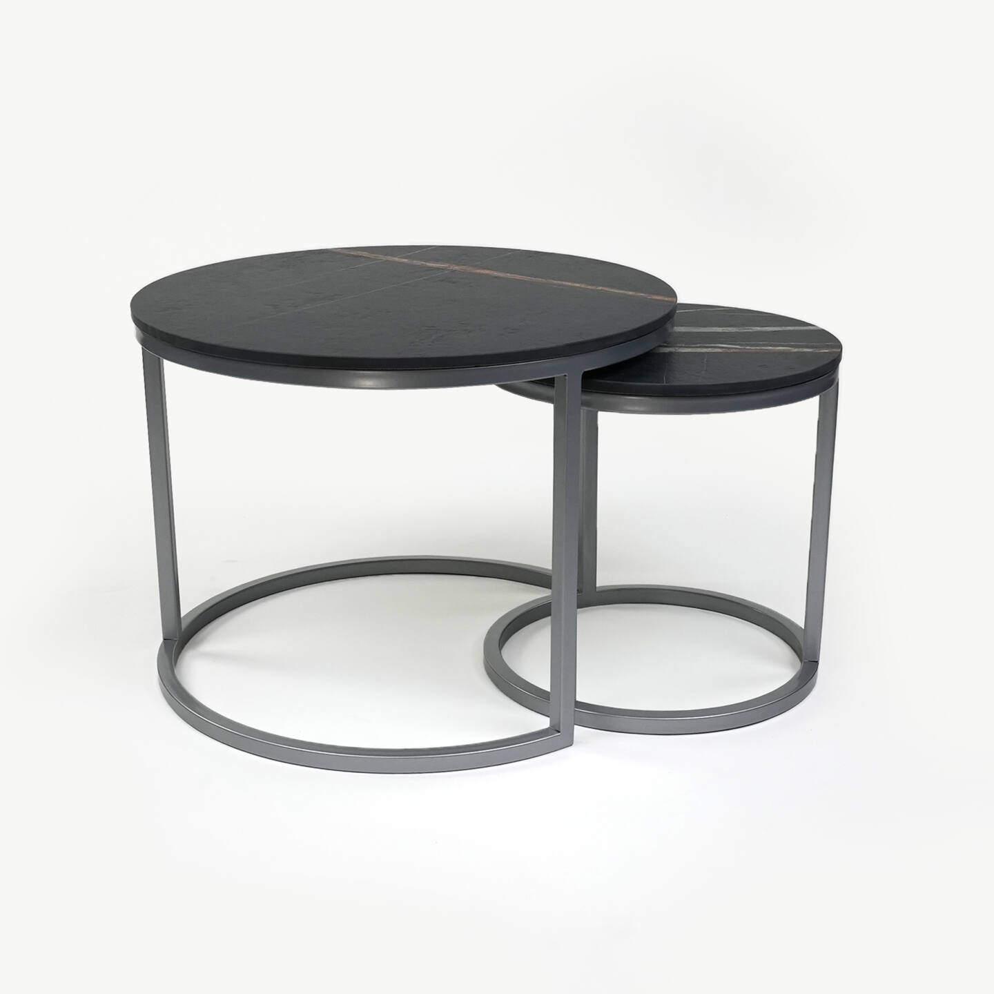 Tisch Franko Mindoro aus Franko Keramik Sahara Noir Ø60 & Ø40