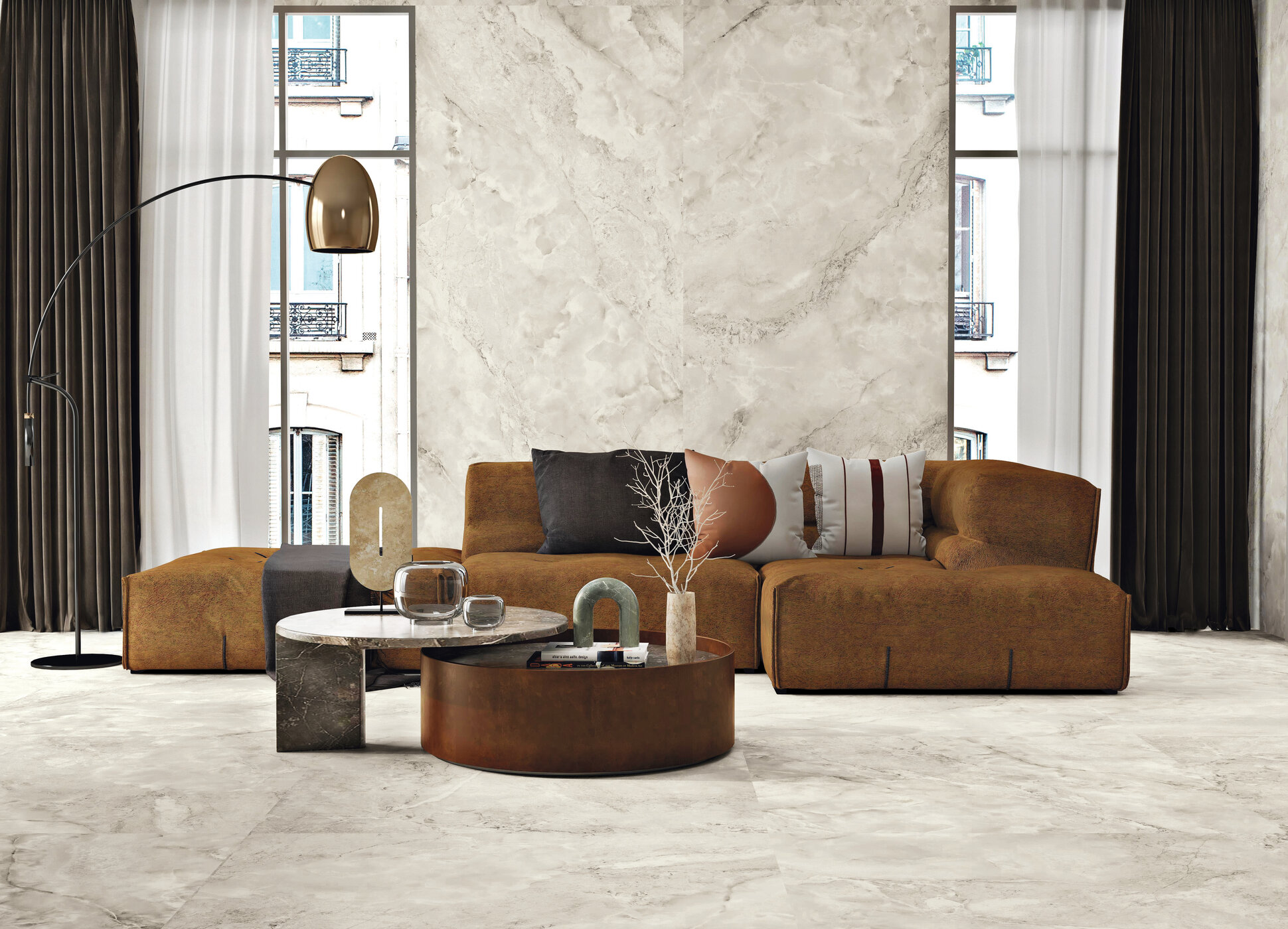 Großformatfliese AB Aura Ivory 120x280 cm 6 mm oder 7 mm