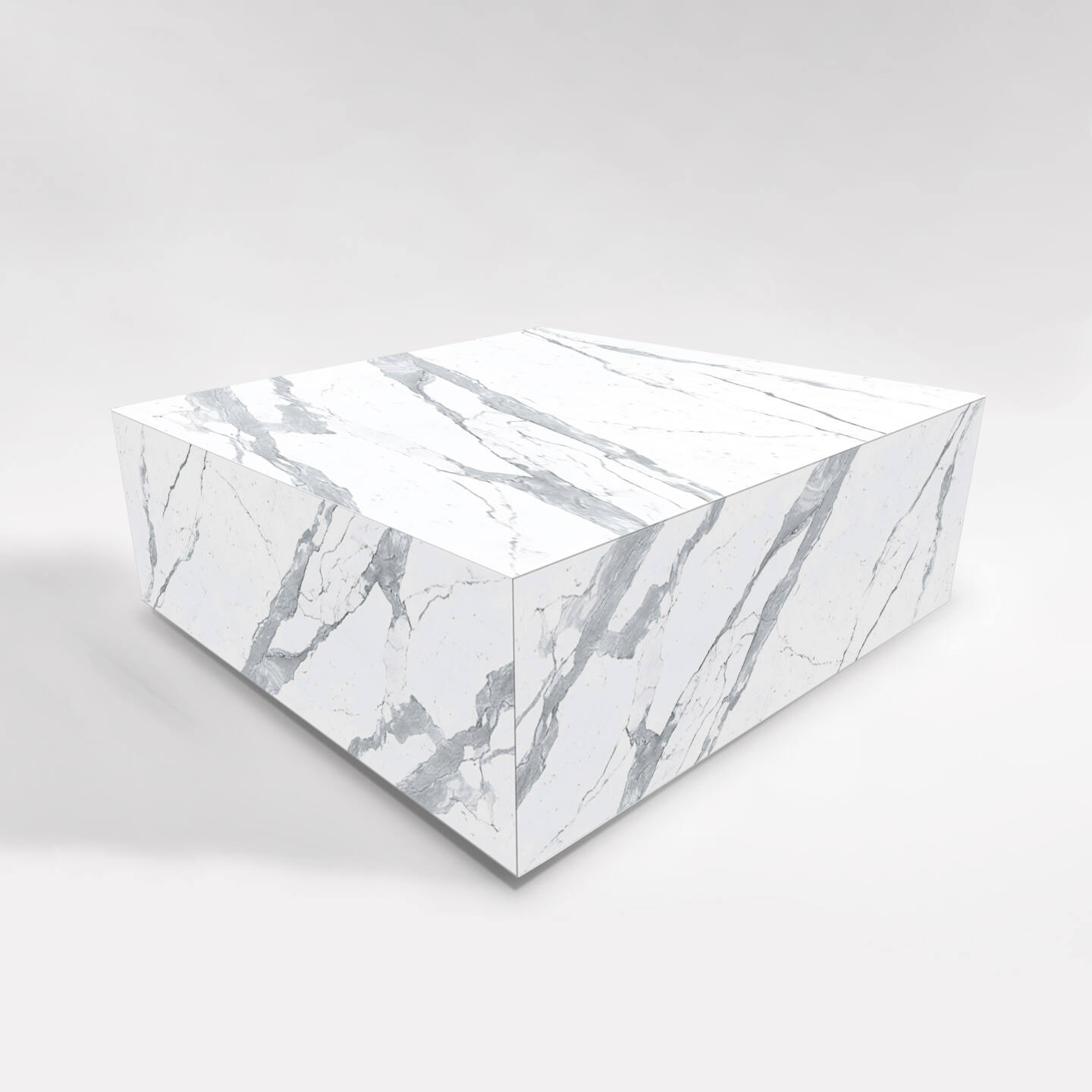Tisch Franko Neyo aus Franko Keramik Bianco Statuario Venato 90×90