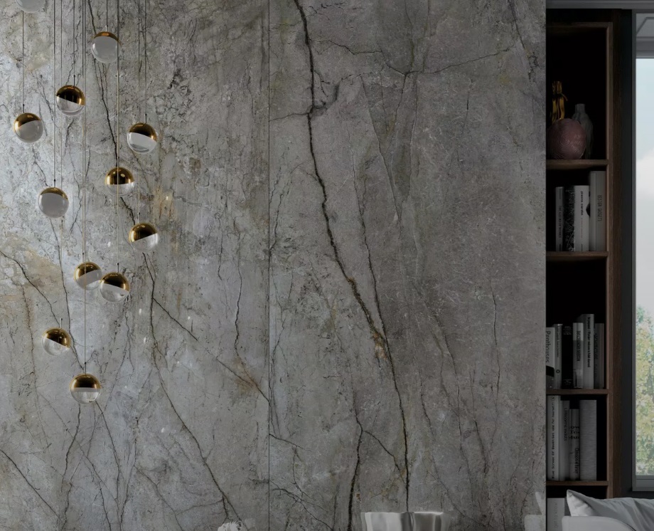 Großformatfliese Mirage Cosmopolitan CP06 Mystic Grey 120×278 cm 6 mm