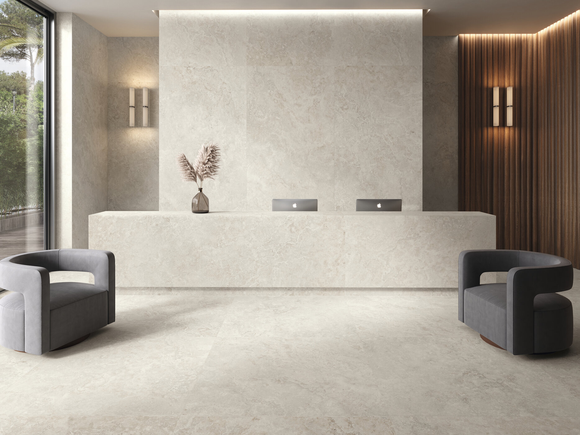 Großformatfliese AB Dorstone Beige 120x280cm 6 mm