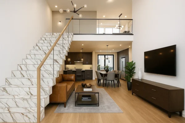 Geradläufige Treppe nach Maß aus Keramik Franko – individuell geplant und gefertigt