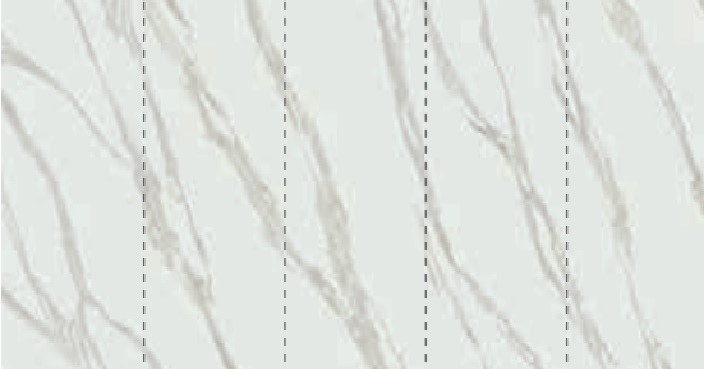 Großformatfliese Mirage Jewels JW02 Calacatta Reale 120x278cm oder 160x320 cm 6 mm