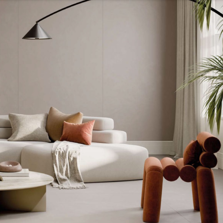 Großformatfliese Ava Le Malte Taupe 120x280cm 6 mm