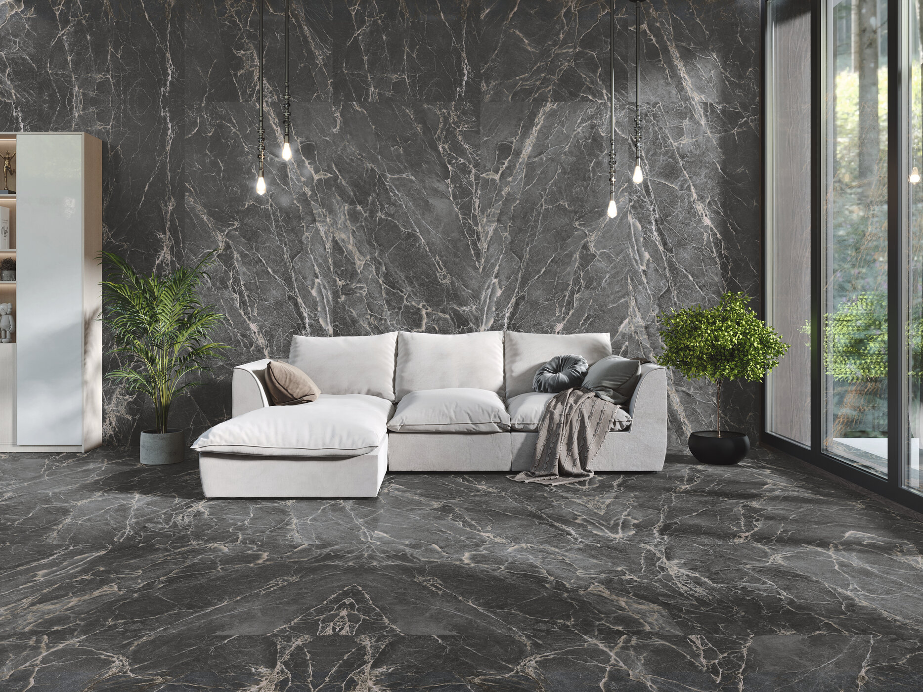 Großformatfliese AB Majestic Dark 120x280cm 6 mm