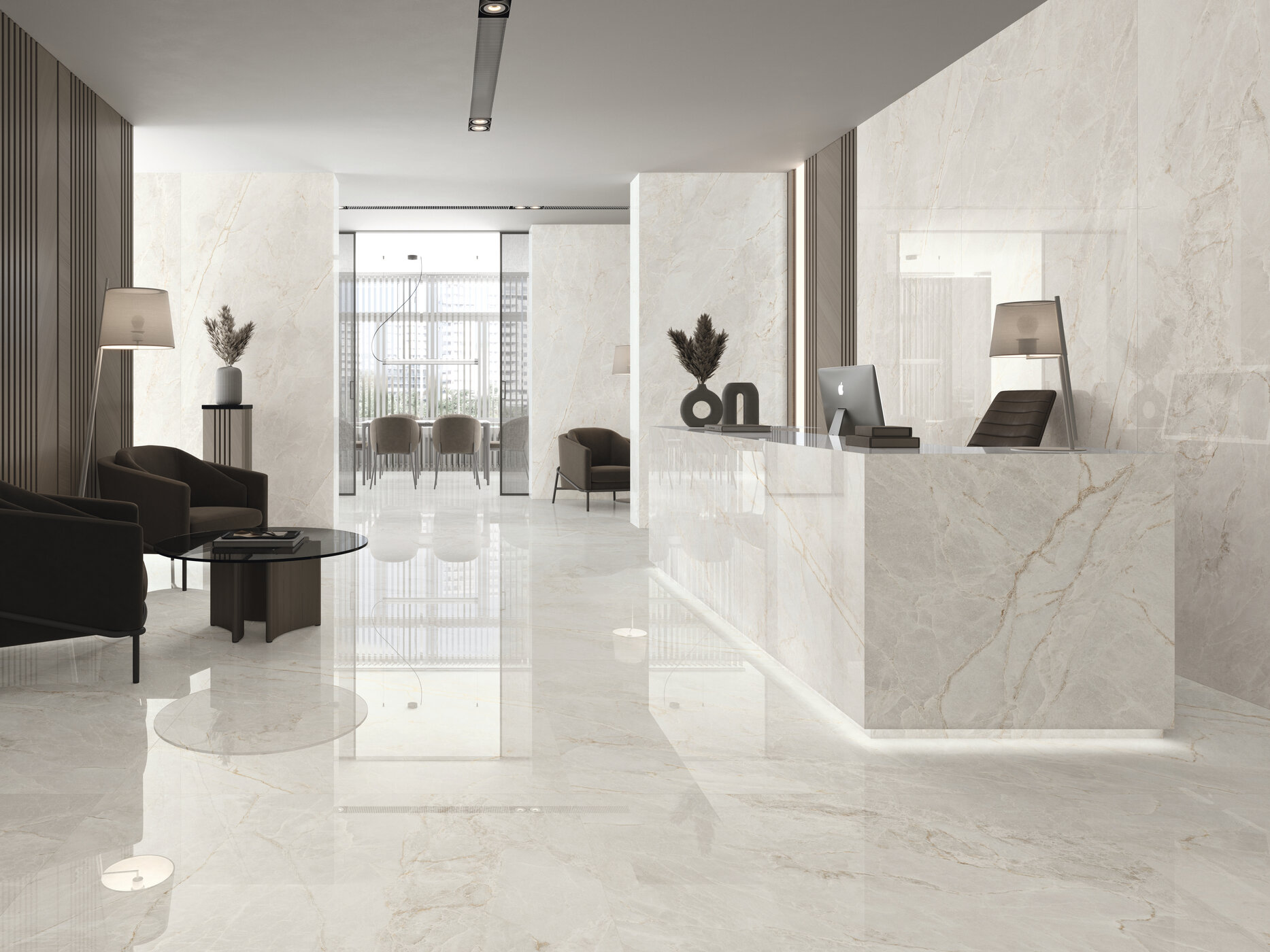 Großformatfliese AB Majestic Pearl 120x280 cm 6 mm oder 7 mm