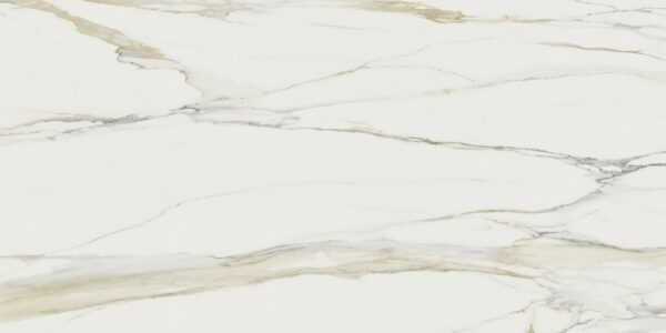 Küchenrückwand (Spritzschutz) aus Keramikplatte Florim Marble Calacatta Gold – glossy
