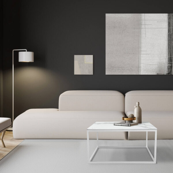 Tisch Franko Lindi aus Franko Keramik Bianco Statuario Venato 80×80