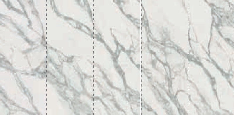 Großformatfliese Mirage Jewels JW12 Statuario Lunensis 120x278cm 6 mm