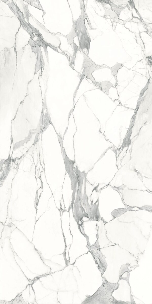 Großformatfliese Franko Statuario Venato 160x320cm 6 mm