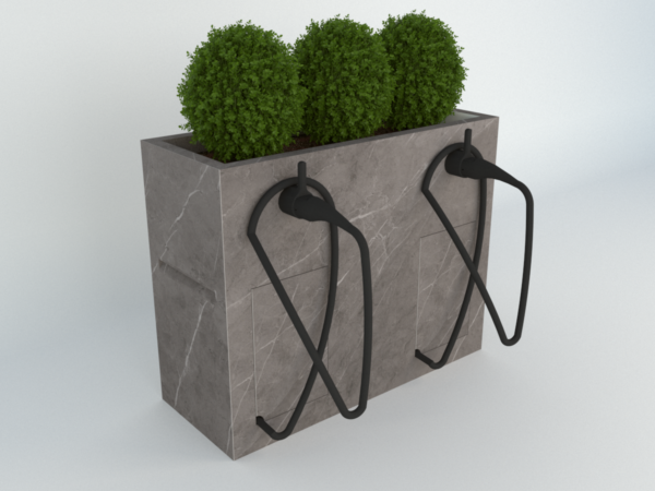 Diebstahlschutz Wallbox oder Ladeziegel verschließen als Blumentopf 100x40x80cm