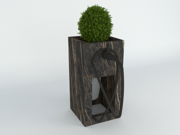 Diebstahlschutz Wallbox oder Ladeziegel verschließen als Blumentopf 40x40x80cm