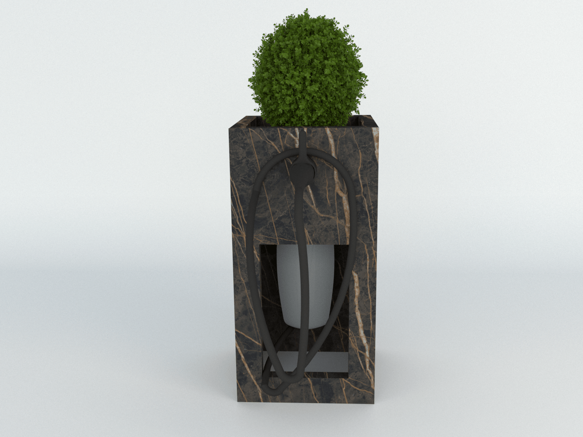 Diebstahlschutz Wallbox oder Ladeziegel verschließen als Blumentopf 40x40x80cm