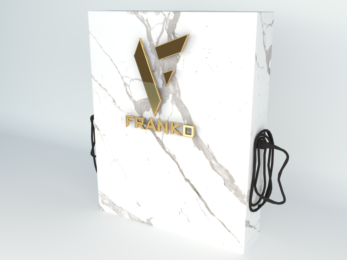 Werbewand aus Keramik mit Platz für Wallbox oder EVSE 160x40x200cm