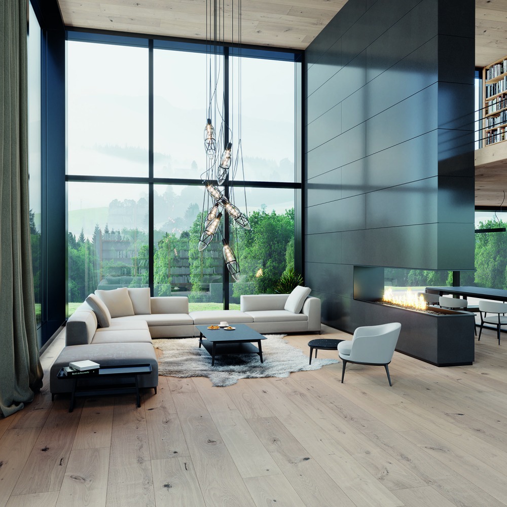 Küchenarbeitsplatte aus Konglomerat nach Maß, Schwarz – Technistone Crystal Anthracite Pure - poliert