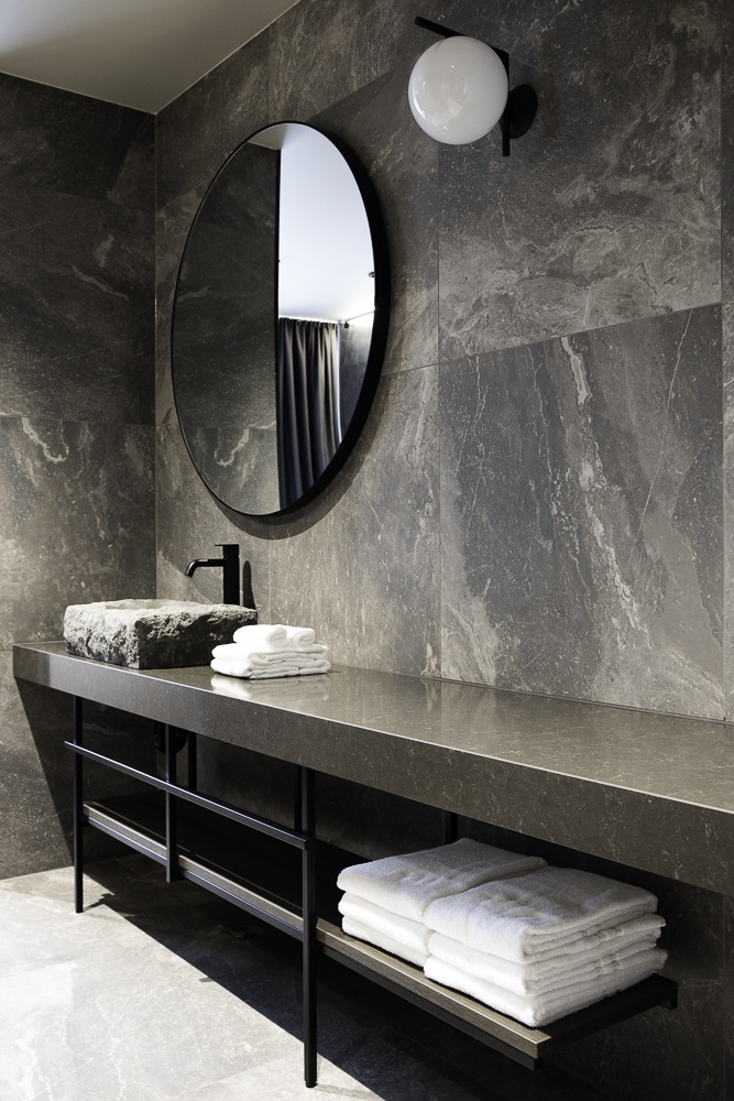 Küchenarbeitsplatte aus Konglomerat nach Maß, Grau – Technistone Noble Pietra Grey - poliert