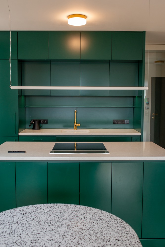 Küchenarbeitsplatte aus Konglomerat nach Maß, Grau – Technistone Noble Quartzite - matt