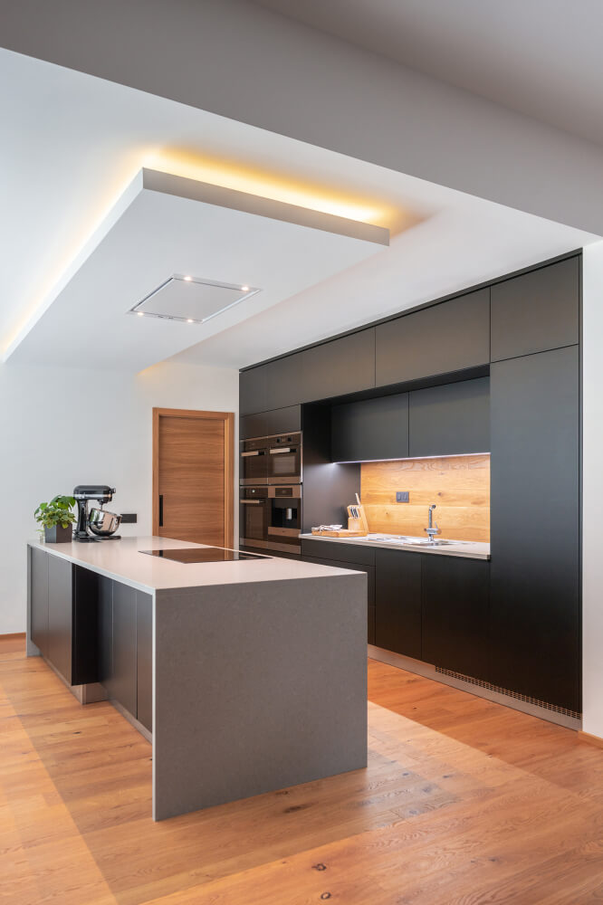 Küchenarbeitsplatte aus Konglomerat nach Maß, Grau – Technistone Noble Concrete Grey- poliert