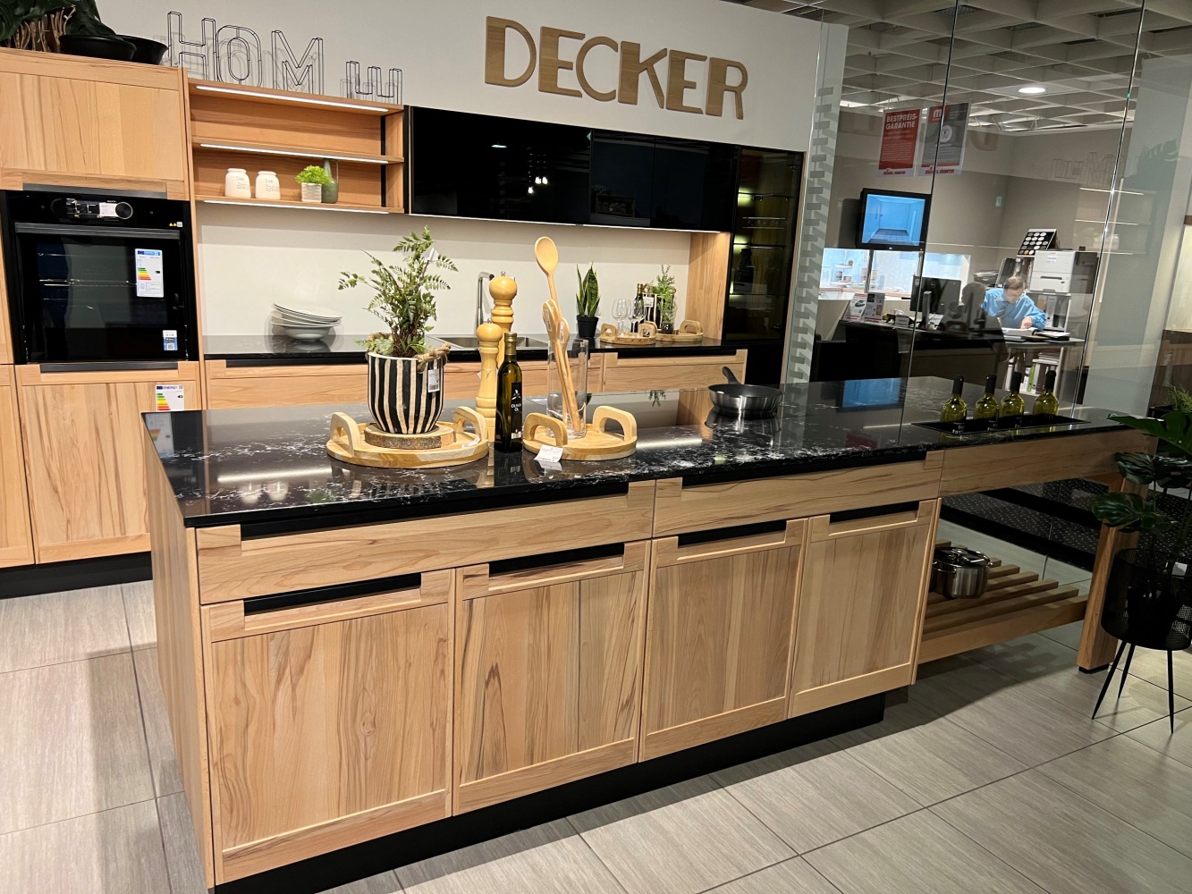 Küchenarbeitsplatte aus Konglomerat nach Maß, Schwarz – Technistone Pearl Delta - poliert