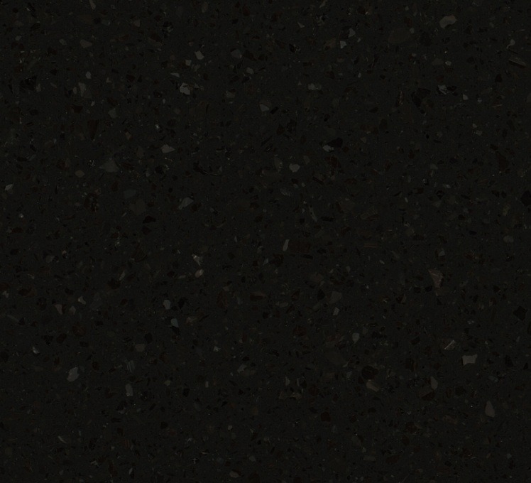 Küchenarbeitsplatte aus Konglomerat nach Maß, Schwarz – Technistone Taurus Terazzo Dark - matt