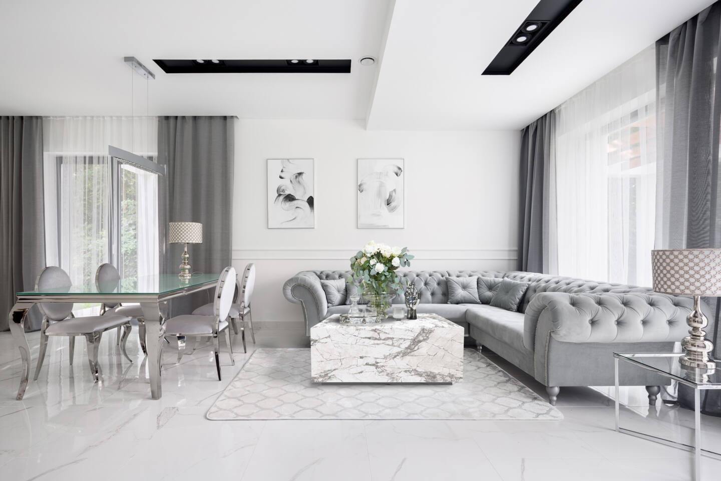 Tisch Franko Neyo aus Franko Keramik Invisible White 91×91
