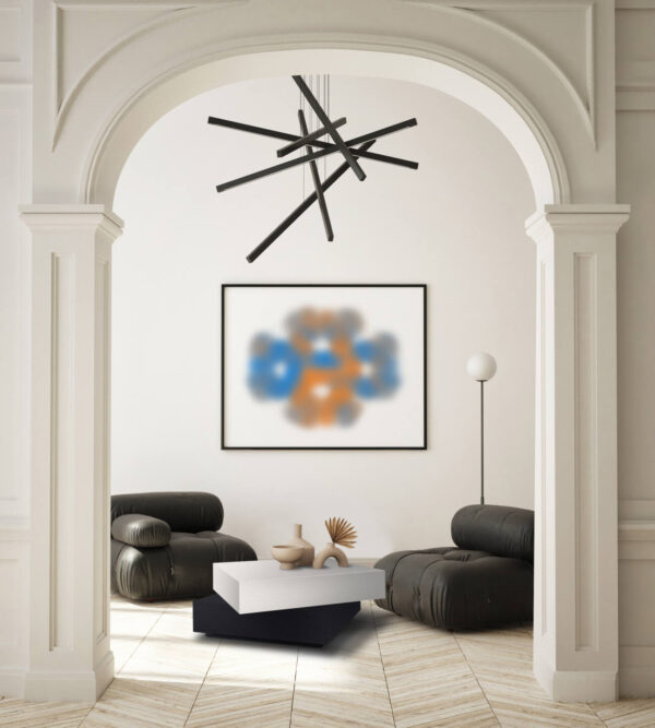 Tisch Franko Twister aus Franko Keramik Oxide Avorio & Basalto Nero 90x90