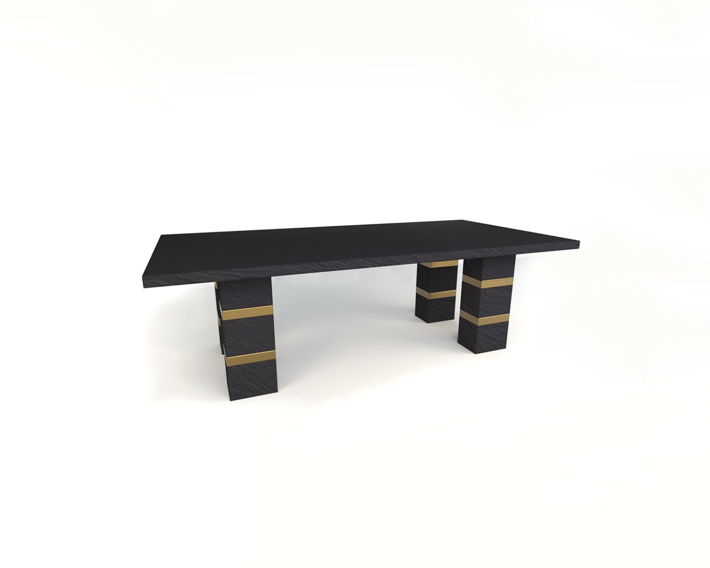 Tisch Franko Hercules aus Franko Keramik Ardesia Nero A Spacco 240×120