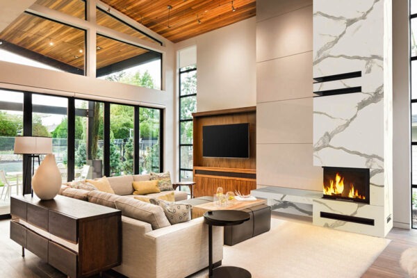 Eckkamin mit Montage, komplett KZS-1,modern, individuell angepasst