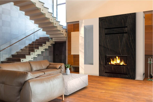 Kamin mit Montage, komplett KZS-12, modern, individuell angepasst