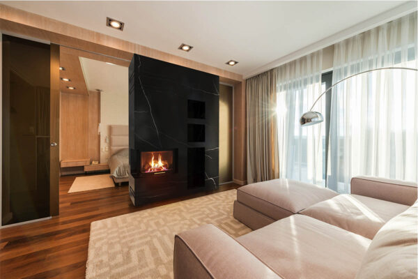 Eckkamin mit Montage, komplett KZS-42,modern, individuell angepasst